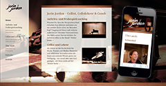 Freelance webdesigner voor Jorin Jorden, Duitse cellist, leraar en coach